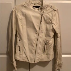 Steve Madden White Leather Jacket